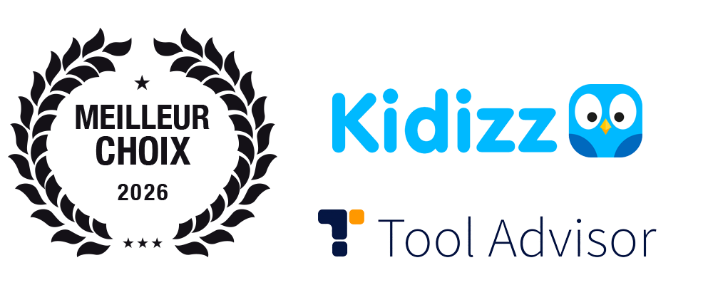 Kidizz classé N°1 des meilleurs logiciels de crèche 2026 par ToolAdvisor 1 badge kidizz tooladvisor